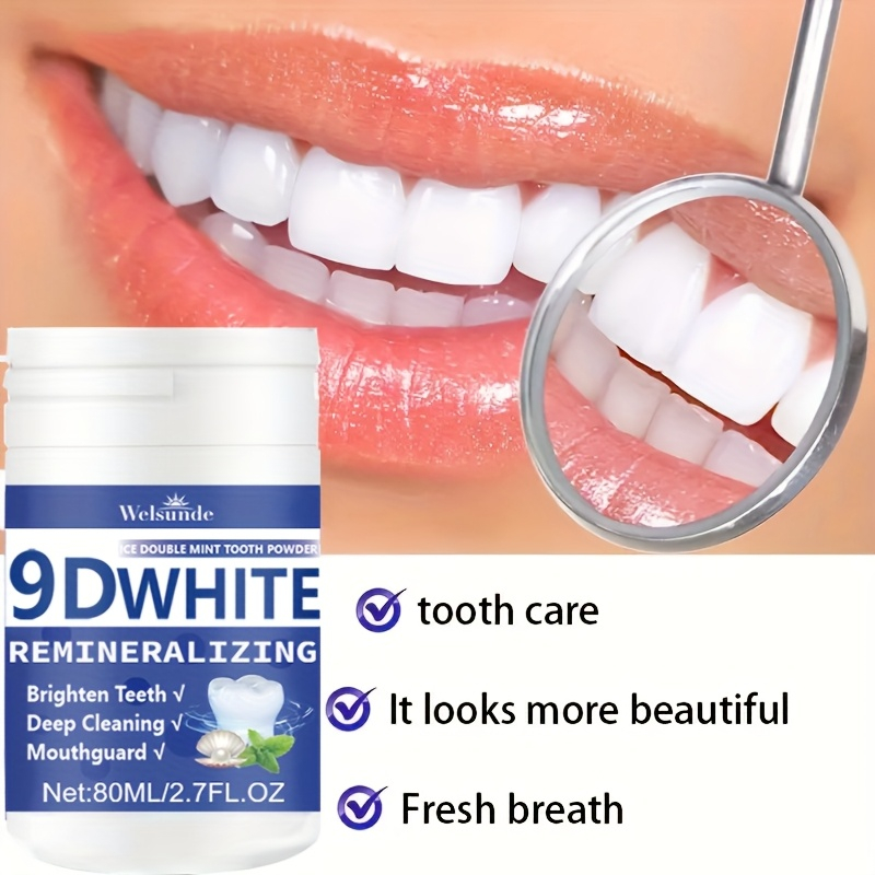 Teeth Paint Whitening - 9D White Remineralizing Hydroxyapatite مسحوق الأسنان،