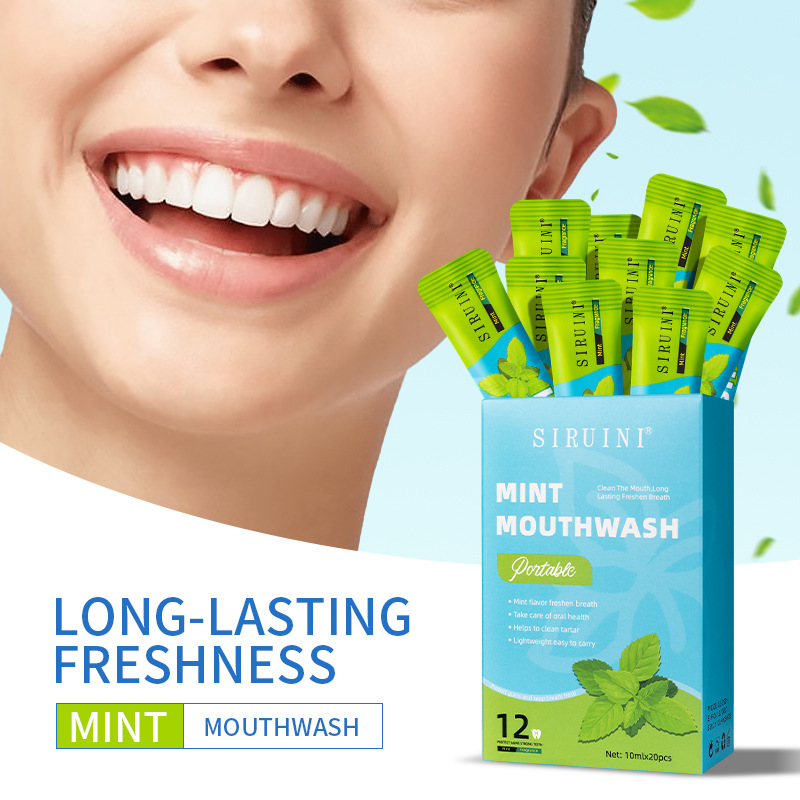 Whitening Mouthwash - 20 قطعة غسول الفم القابل للتصرف