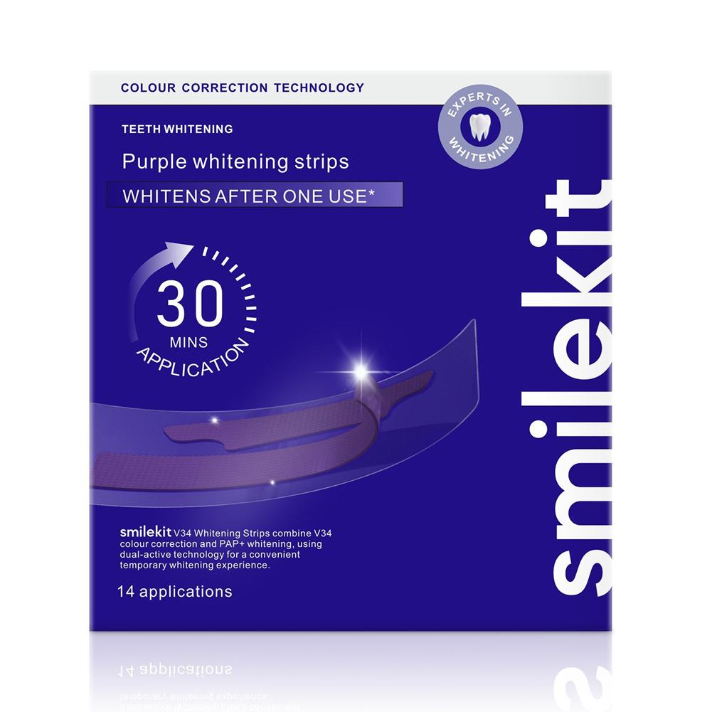 Teeth Whitening Strips Crest - ﻿ شرائط تبييض الأسنان Smilekit باللون