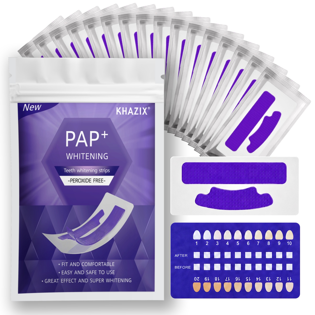Teeth Whitening Strips Crest - 7 أزواج من شرائط تبييض الأسنان