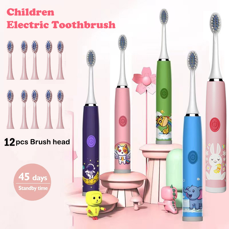 Electric Toothbrush Sonic - الأطفال فرشاة أسنان كهربائية بالموجات الصوتية
