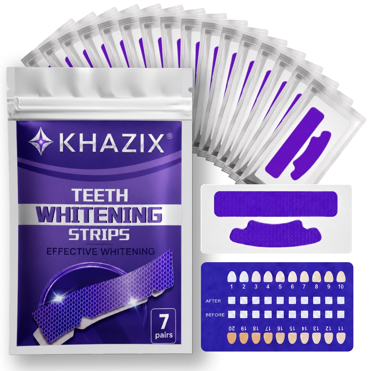 Teeth Whitening Strips Crest - 1/7 أزواج من شرائط تبييض الأسنان