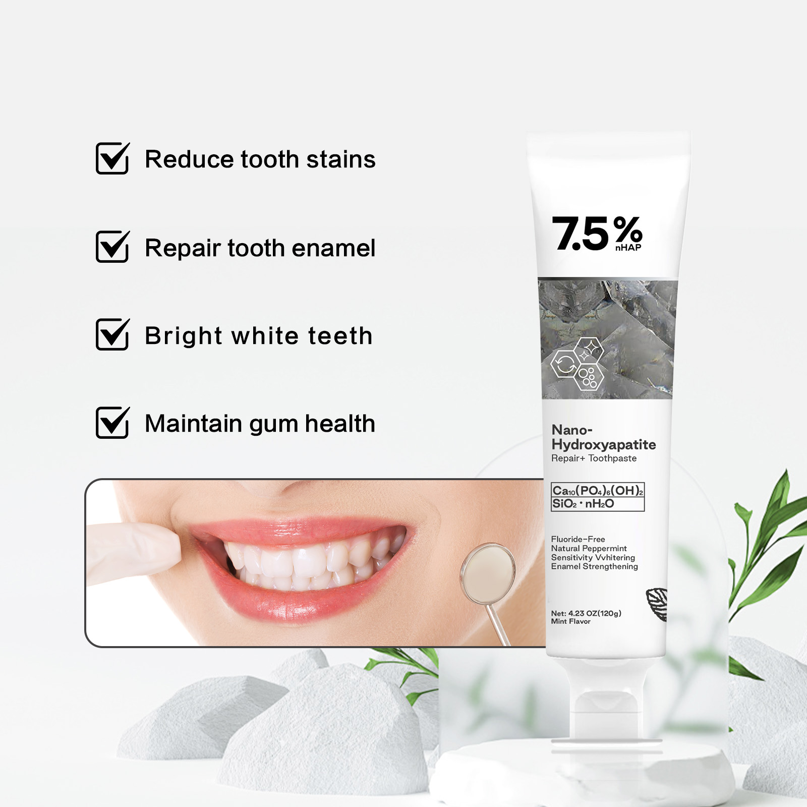 معجون أسنان نانو هيدروكسي أبات - مراجعة Teeth Whitening With Hydrogen Peroxide وسعره