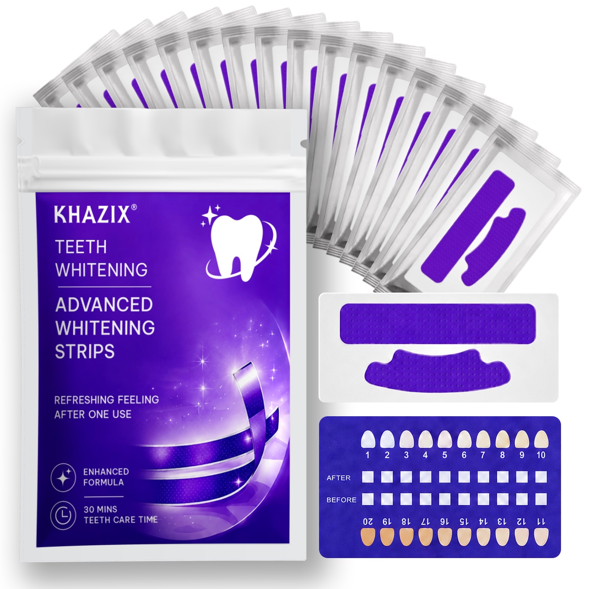 شرائط تبييض الأسنان (1/7 زوج)  - مراجعة Teeth Whitening Strips Crest وسعره