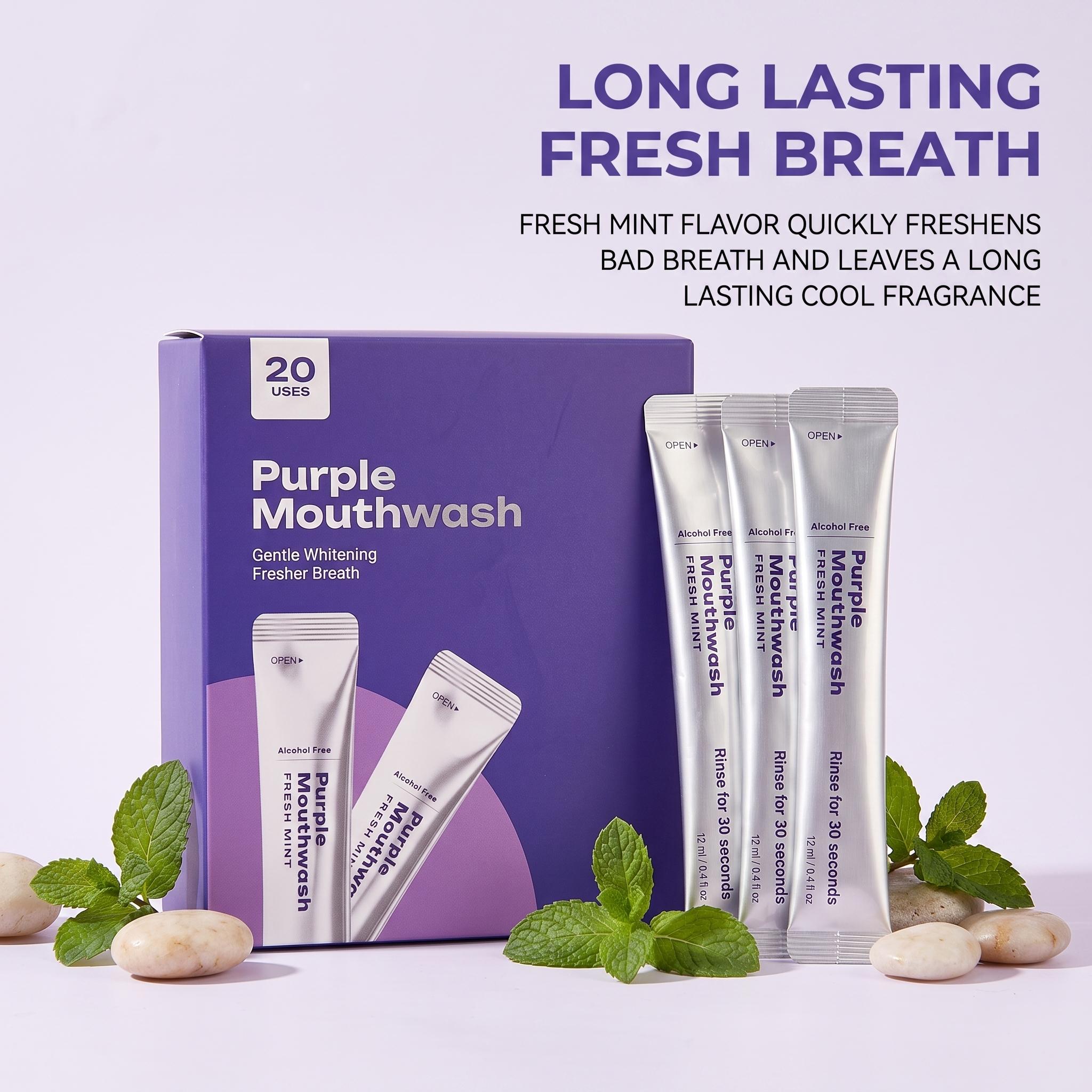 20 عبوة من غسول الفم الأرجواني - مراجعة Teeth Whitening Xylitol وسعره