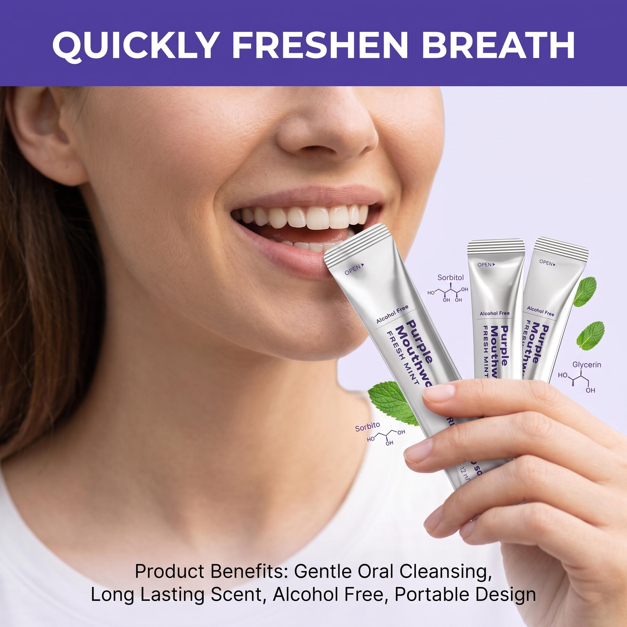 20 عبوة من غسول الفم الأرجواني - مراجعة Teeth Whitening Xylitol وسعره
