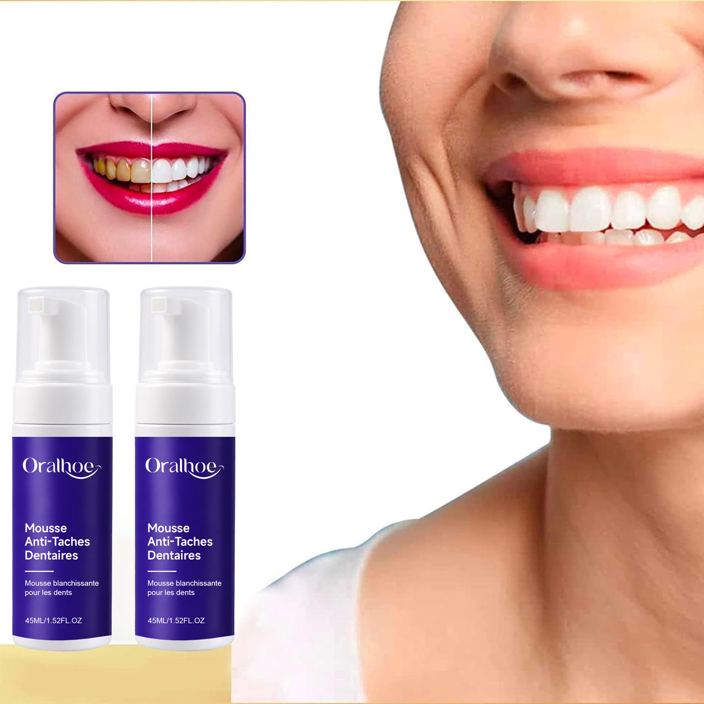 معجون أسنان رغوي بنفسجي لتبييض - مراجعة Teeth Whitening Routine وسعره