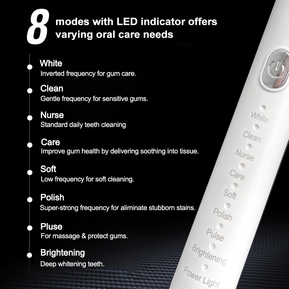مجموعة فرشاة أسنان كهربائية، ف - مراجعة Electric Toothbrush Sonic وسعره