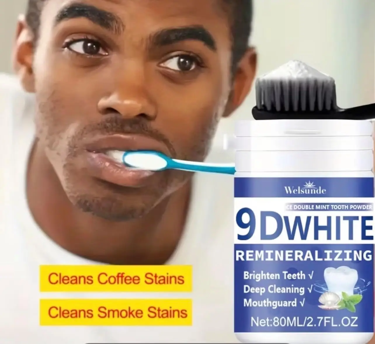 مسحوق أسنان 9D أبيض لإعادة ترس - مراجعة Teeth Paint Whitening وسعره