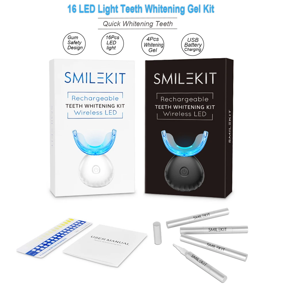 طقم تبييض الأسنان صغير 16 LED  - مراجعة Teeth Whitening Pen وسعره