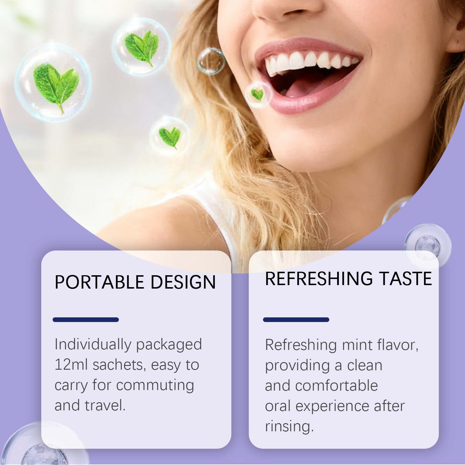 20/40/60 قطعة غسول فم أرجواني  - مراجعة Whitening Mouthwash وسعره