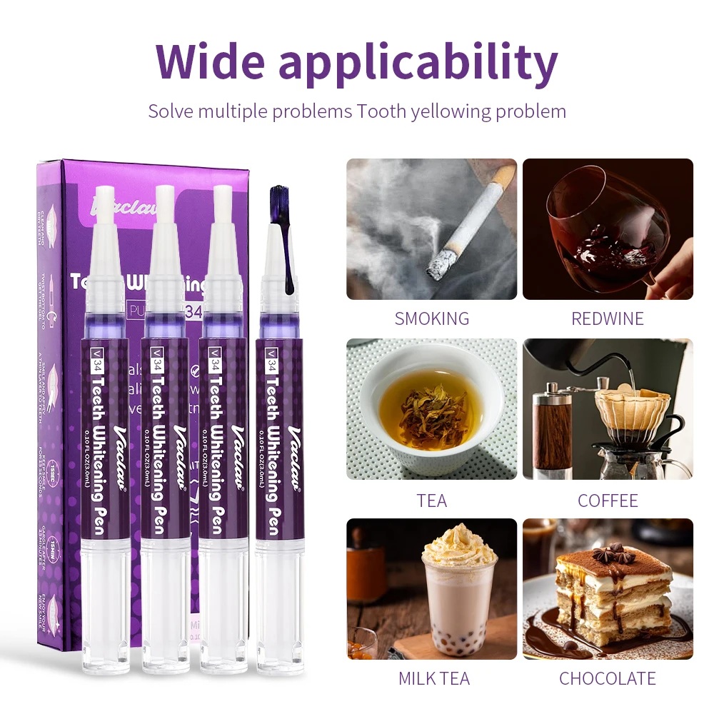 قلم جل تبييض الأسنان الأرجواني - مراجعة Teeth Whitening Pen وسعره